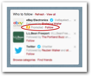 Where do promoted accounts show up?