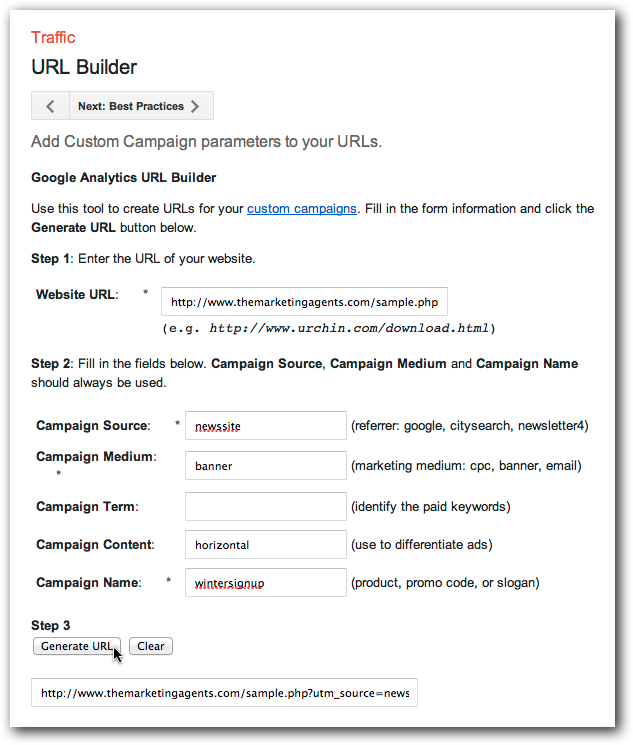 Google's URL Builder