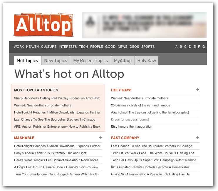 Submit Your Blog to Alltop