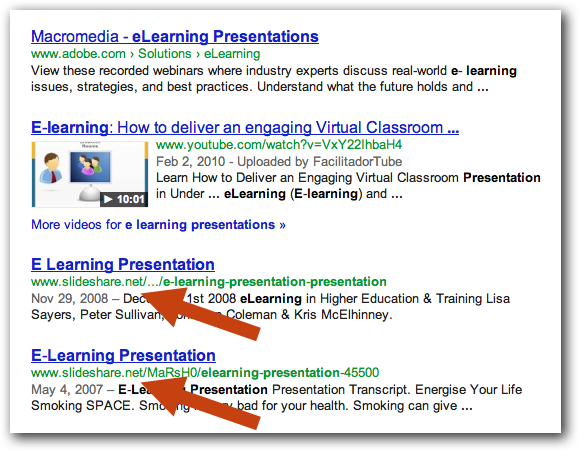 SlideShare Appears in Google Results