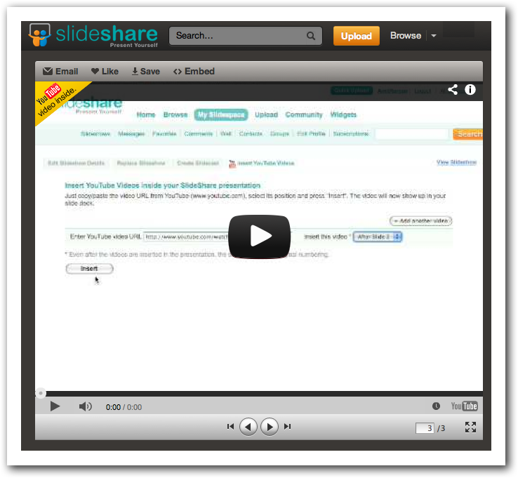 Embed YouTube Videos on SlideShare