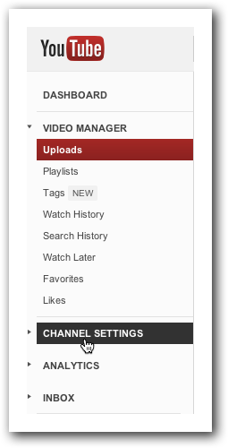 YouTube Channel Settings