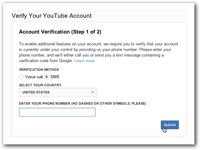 Verify Your YouTube Account